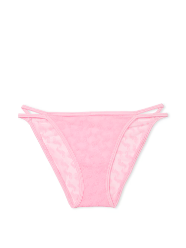 Трусики Logo Mesh Strapy Cheeky Panty Pink Bubble Victoria's Secret Pink