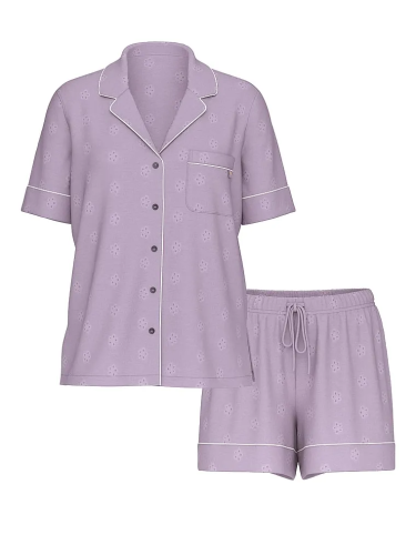 Піжама Modal Soft Eyelet Short Pajama Set Purple