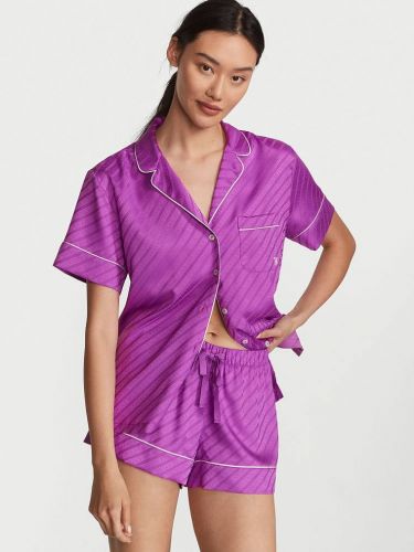Піжама сатинова Satin Short Pajama Set Violet Victoria's Secret