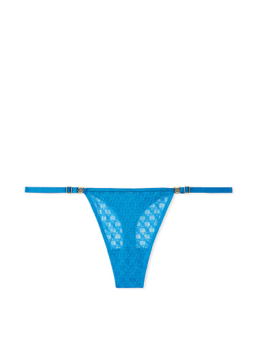 Трусики Icon by Victoria's Secret Lace Thong Panty Shocking Blue