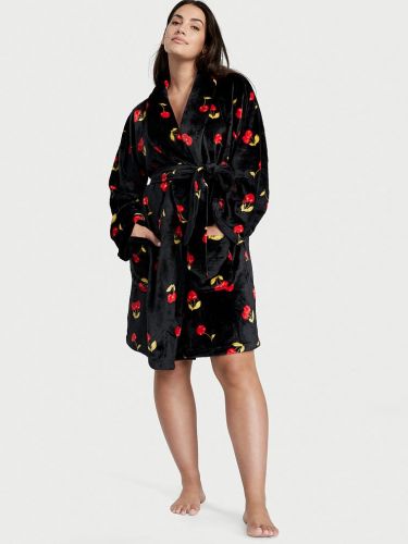 Плюшевий халат Short Cozy Robe Black Cherry від Victoria's Secret