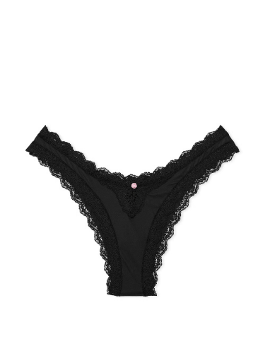 Трусики Dream Angels Lace Brazilian Panty Lace Trim Black