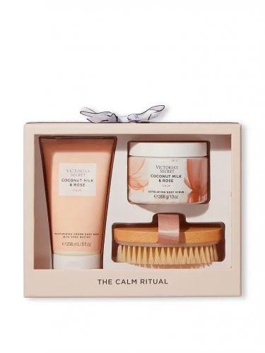 Набір з щіткою Coconut Milk & Rose Natural Beauty Body Care Ritual від Victoria's Secret