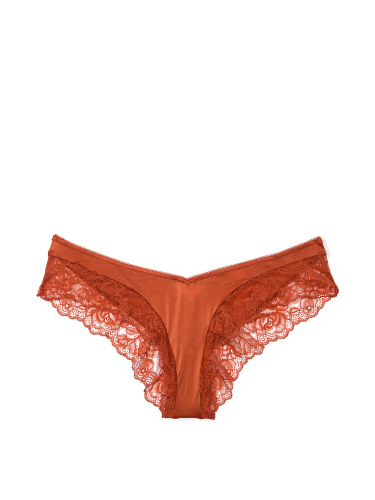 Трусики Rose Lace-Trim High-Leg Cheeky Panty Gingerbread