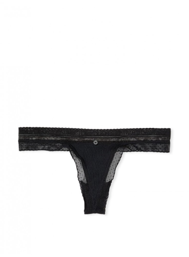 Трусики The Lace Thong Panty Black
