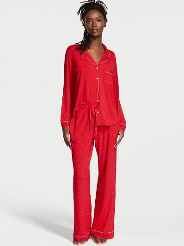 Піжама Modal Long Pajama Set Lipstick Mini Dot