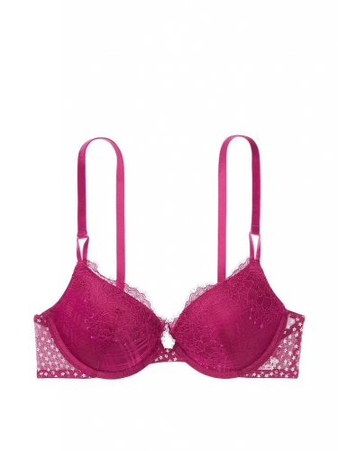 Бюстгальтер Victoria’s Secret Sexy Tee Lace Push-Up Bra Pink Rouge