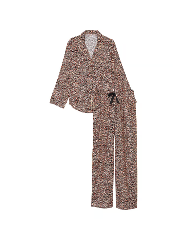 Піжама Flannel Long Pajama Set Leopard від Victoria's Secret