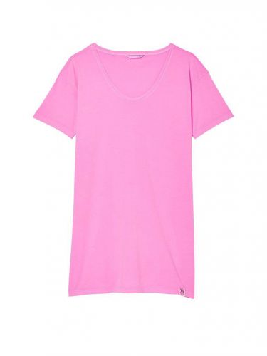Нічна сорочка Oversize Cotton T-Shirt Lilac Chiffon Victoria's Secret