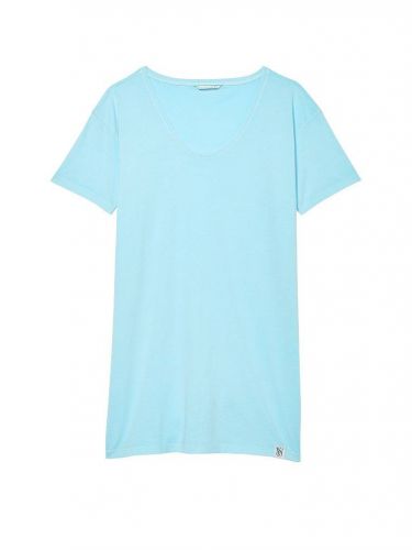 Нічна сорочка Oversize Cotton T-Shirt Blue Victoria's Secret