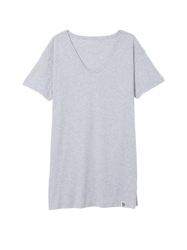 Нічна сорочка Oversize Cotton T-Shirt Grey Victoria's Secret
