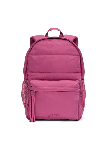 Рюкзак PINK Quilted Puffer Backpack Red Violet