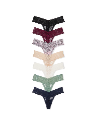 Набір трусиків 7-Pack Lace Thong Panties Mix