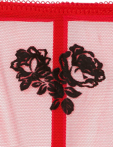 Трусики Very Sexy Flirty Mesh V-String Panty Vermillion Rose