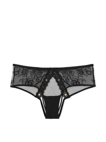 Трусики Very Sexy Rose Lace & Grommet Open-Back Cheeky Panty