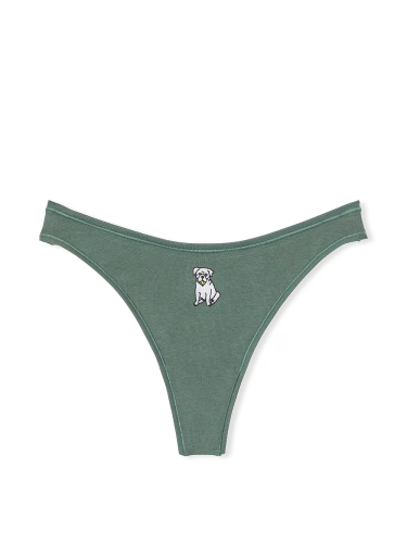 Трусики Logo Cotton High-Leg Thong Panty Fresh Forest w Dog Graphic