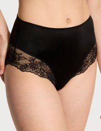Трусики Very Sexy Lace-Trim High-Waist Brief Panty Black