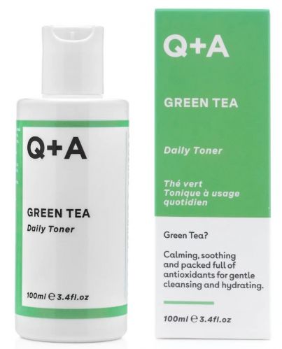 Успокаивающий тонер для лица с зеленым чаем Q+зеленый чай ежедневный тонер.