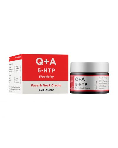 Крем для обличчя та шиї з колагеном Q+A 5-HTP Elasticity Face&Neck Cream 50 мл