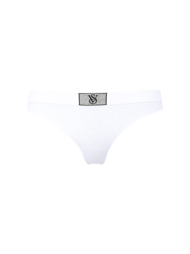 Трусики Logo Cotton Shine Patch Thong Panty White