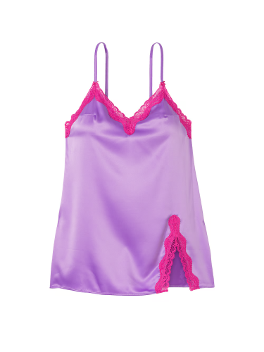 Нічна сорочка Tease Satin Lace Trim Mini Slip Purple Victoria's Secret