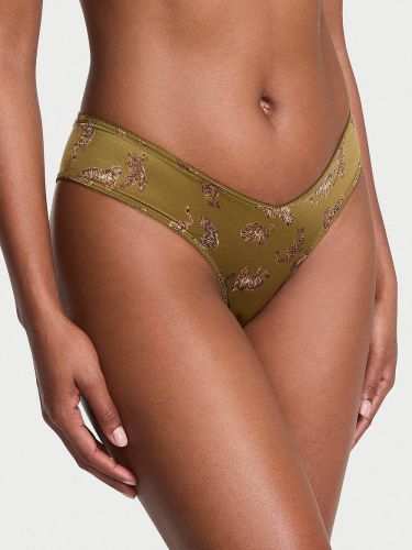 Трусики Strappy Back High-Leg Cheeky Panty Green Chameleon Tigers