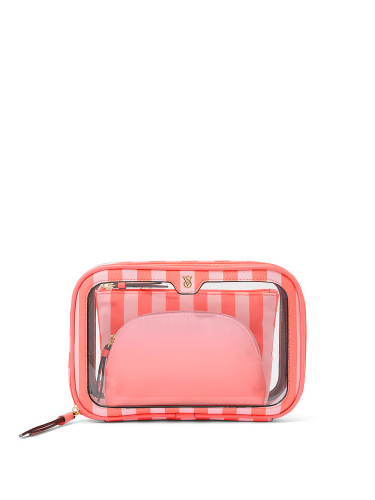 Косметичка 3 в 1 Makeup Bag Glow Orange Stripe