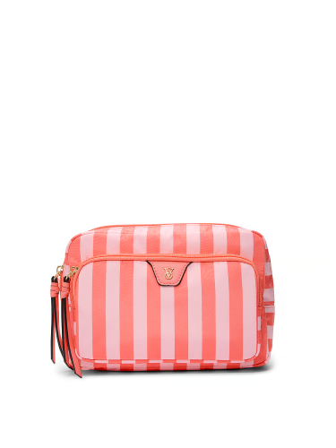 Косметичка Glam Bag Travel Makeup Pouch Glow Orange Stripe