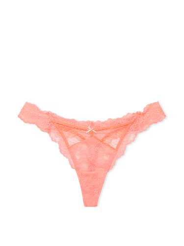 Трусики Dream Angels Lace-Trim Thong Panty Neon Nectar