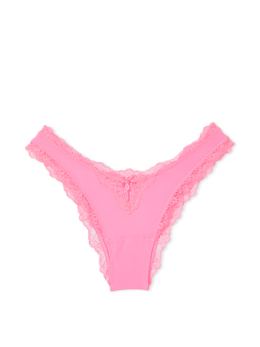 Трусики Dream Angels Smooth & Lace Brazilian Panty Pink
