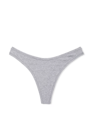 Трусики Cotton High-Leg Thong Panty Grey