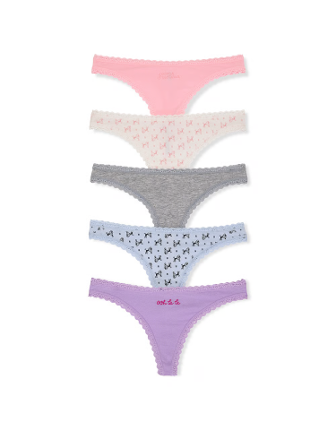 Набір трусиків 5-Pack Cotton Lace Thong Panties