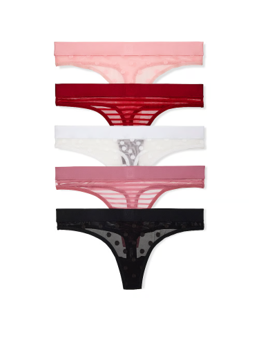 Набір трусиків 5-Pack Sheer Heritage Thong Panties