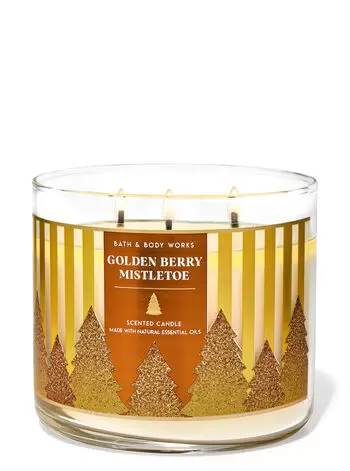 Ароматизована свічка Golden Berry Mistletoe від Bath and Body Works