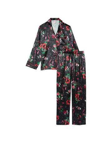 Піжама сатинова Satin Long Pajama Set Floral Print