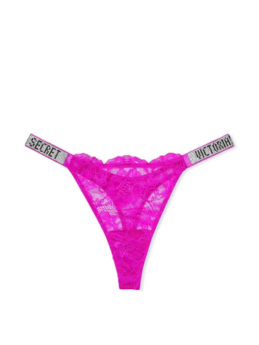 Трусики Shine Strap Thong Panty Pink Victoria's Secret