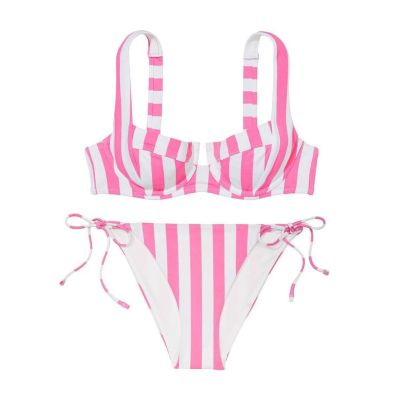 Купальник Victoria's Secret Full Coverage Bikini Pink Cabana Stripe