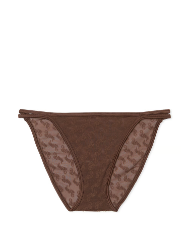 Трусики Logo Mesh Strapy Cheeky Panty Ganache