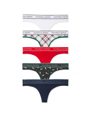 Набір трусиків 5-Pack Logo Cotton Thong Panties Multi