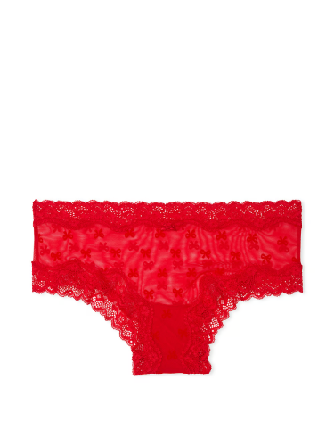 Трусики Tease Mesh Lace-Trim Cheeky Panty Lipstick