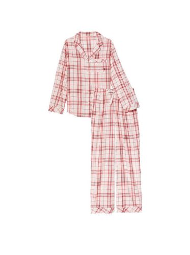 Піжама Flannel Long Pajama Set Peppermint Plaid від Victoria's Secret