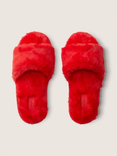 Домашні тапочки Faux Fur Slippers Red Pepper Victoria's Secret Pink