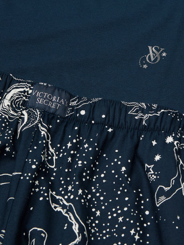 Піжама Flannel Tee-Jama Set Noir Navy Pegasus від Victoria's Secret
