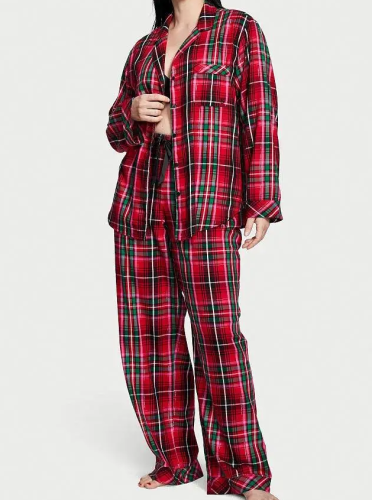 Піжама Flannel Long Pajama Set Bright Tartan Plaid від Victoria's Secret