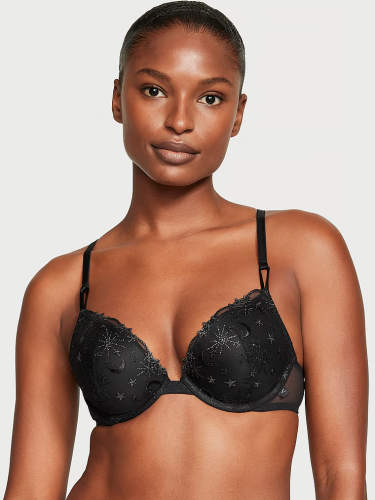 Комплект Victoria' Secret Sexy Tee Embroidery Push-Up Black