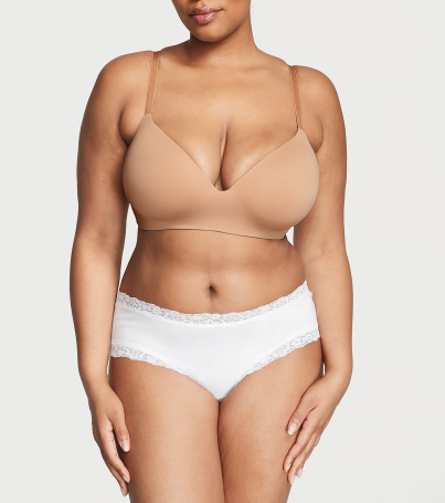 Трусики Lace Waist Cotton Cheeky White Victoria's Secret