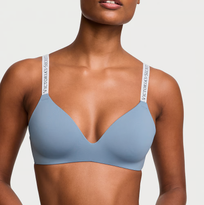 Бюстгальтер The T-Shirt Lightly Lined Wireless Bra Faded Denim від Victoria's Secret