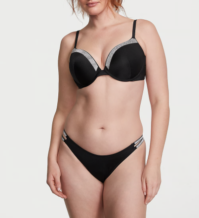 Купальник Victoria's Secret Very Sexy Shine Trim Push-Up Bikini Top Black