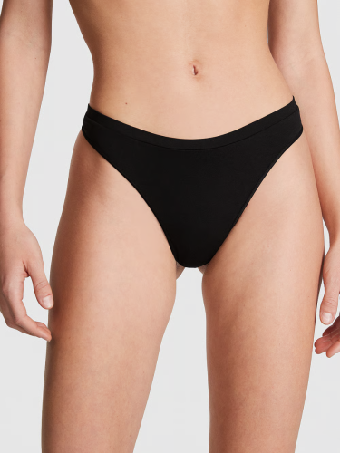Трусики Victoria's Secret Seamless High-Leg Thong Panty Black