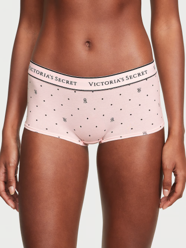 Трусики Victoria's Secret Logo Cotton Boyshorts Panty Print VS